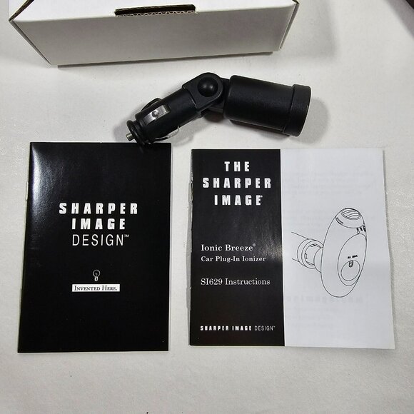 Sharper Image Car Plug-In Ionizer Woodgrain with Elbow Adapter in Original Box - Picture 4 of 6